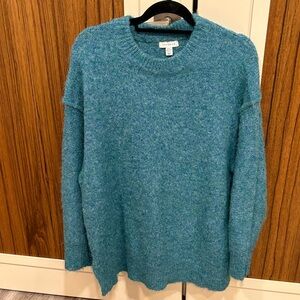 Topshop Teal Knit Pullover